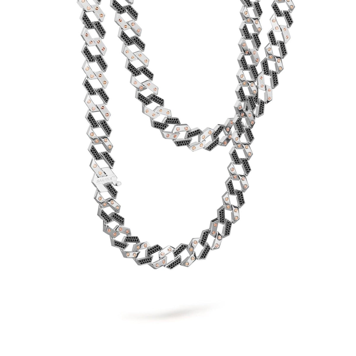 Baraka Ritmika Chain GC324011BRDN, a men's chain in rose and white gold set with diamonds