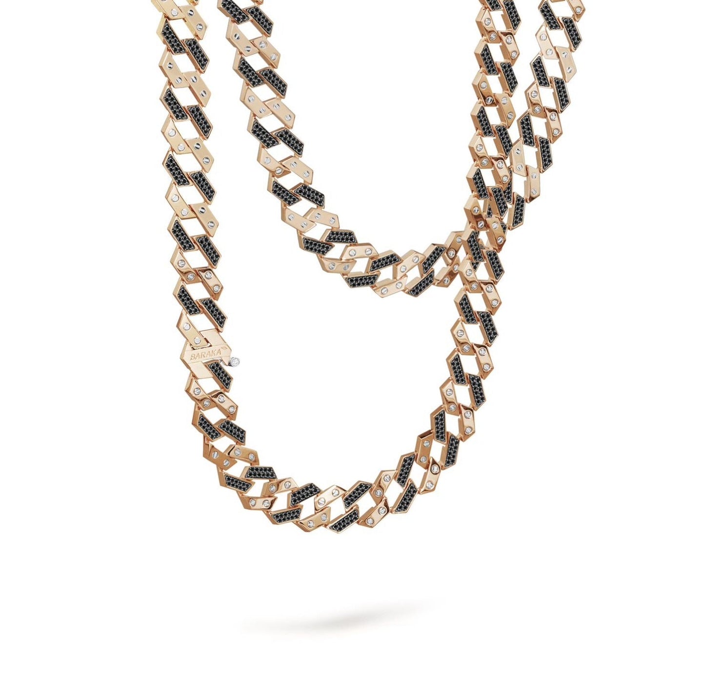 Baraka Ritmika Chain GC324011RBDN, a men's chain in rose and white gold set with diamonds