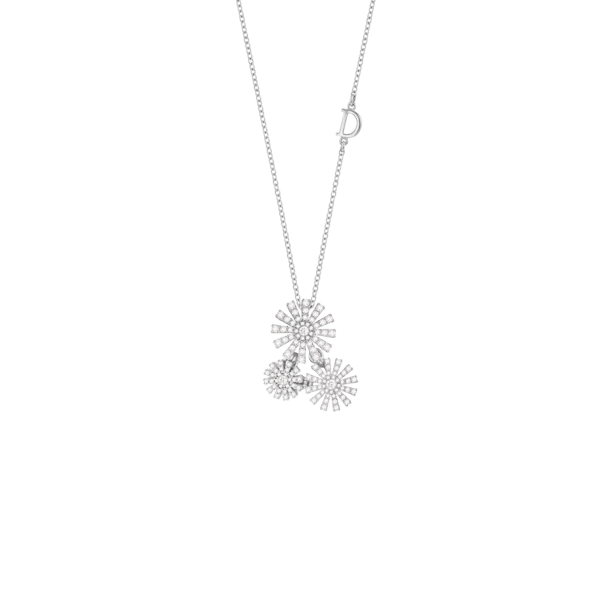 Damiani Margherita Necklace 20102420, An 18k white gold necklace set with diamonds