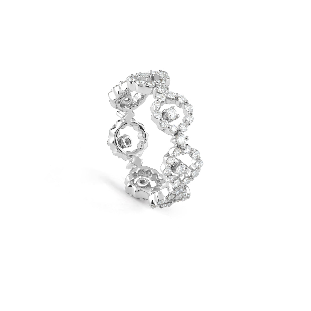 Damiani Juliette Ring 20102437, An 18k white gold ring set with diamonds