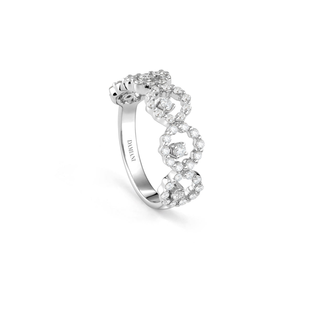 Damiani Juliette Ring 20102438, An 18k white gold ring set with diamonds