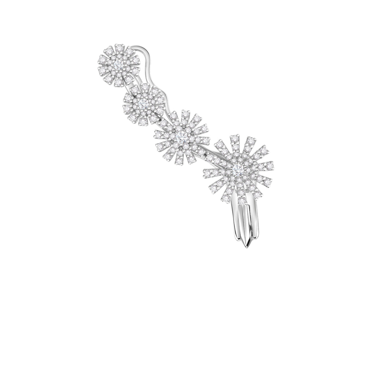 Damiani Margherita Earrings 20102630, A pair of 18k white gold earrings set with diamonds