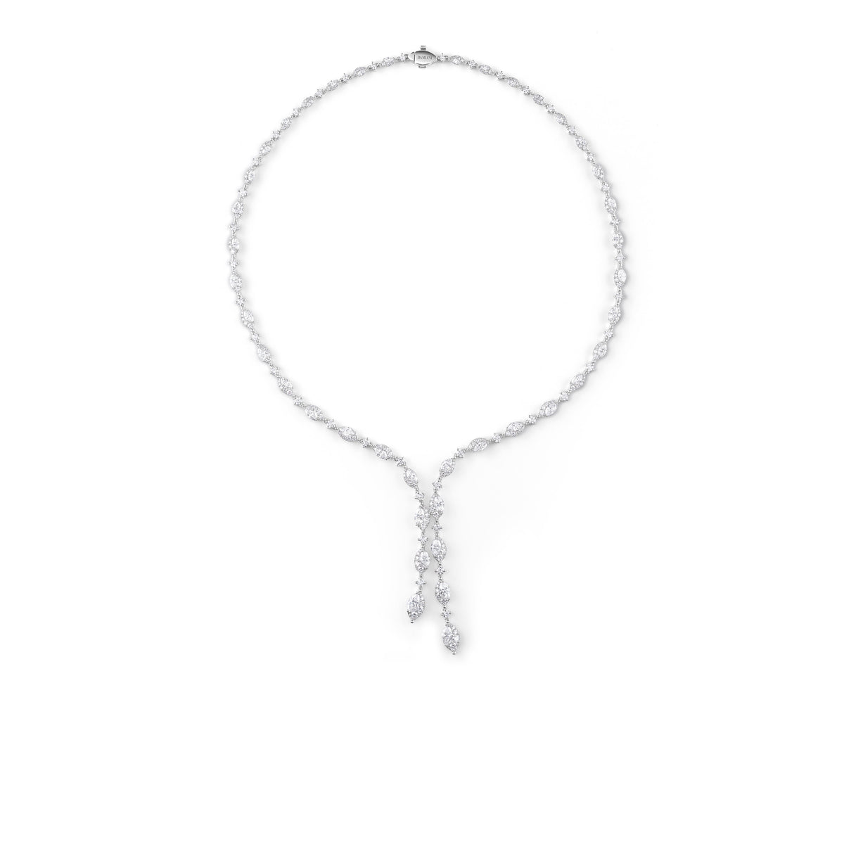 Damiani Emozioni Necklace 20104235, An 18k white gold necklace set with diamonds