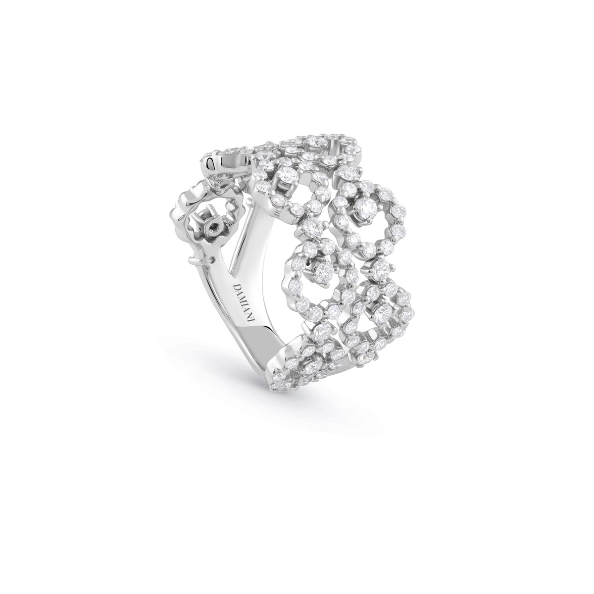 Damiani Juliette Ring 20104454, An 18k white gold ring set with diamonds