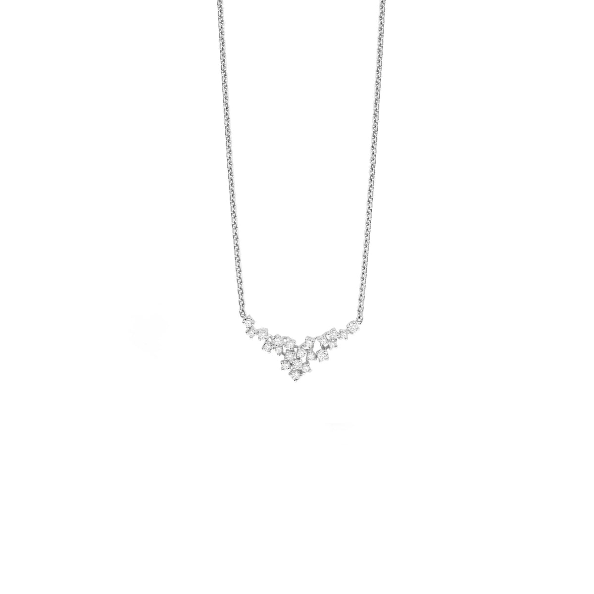 Damiani Mimosa Necklace 20104500, An 18k white gold necklace set with diamonds