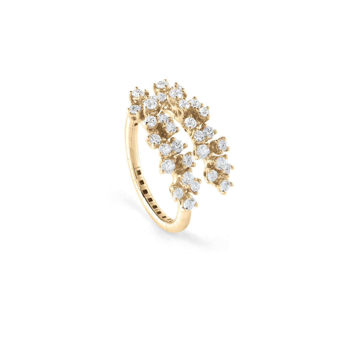 Damiani Mimosa Ring 20110808, An 18k yellow gold ring set with diamonds