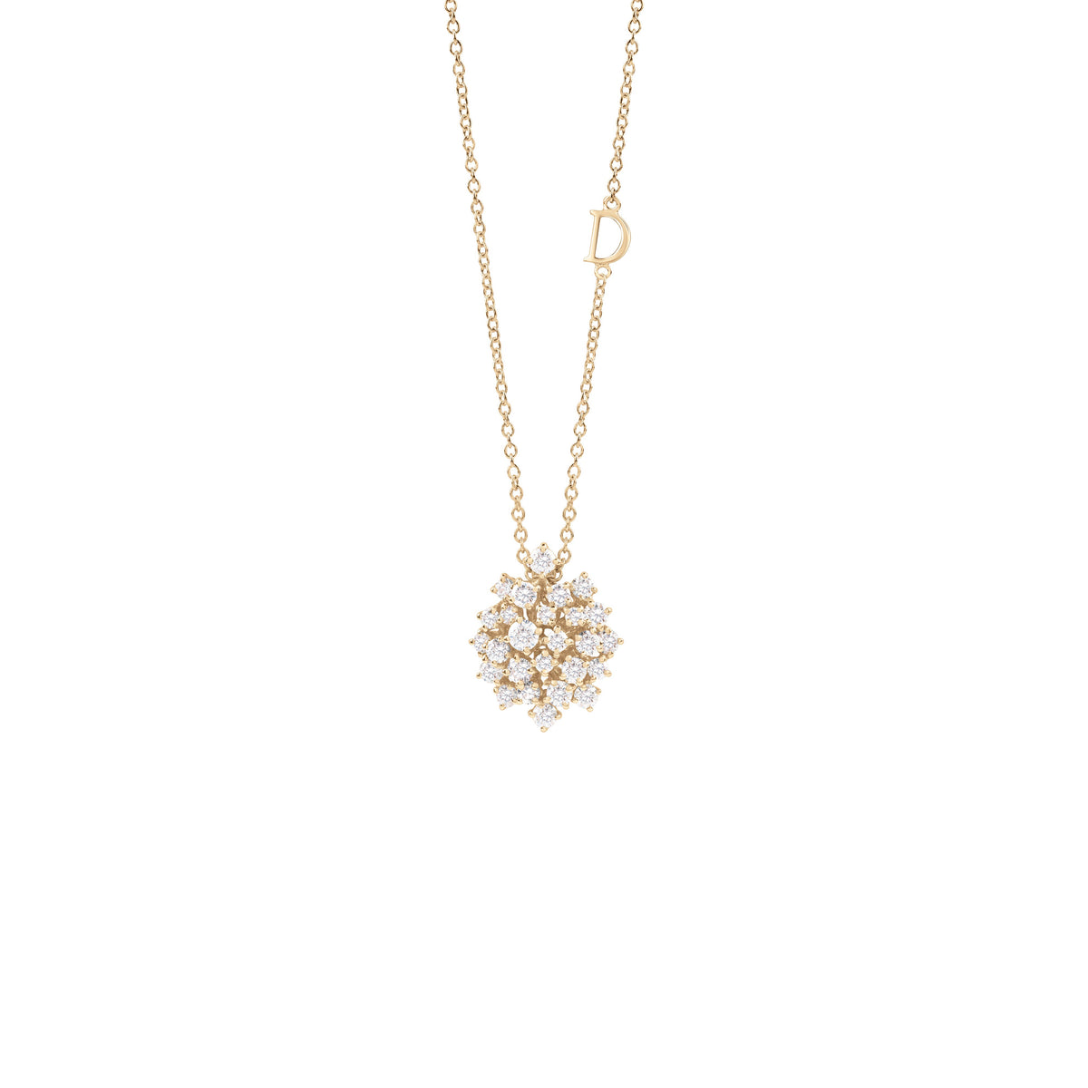 Damiani Mimosa Necklace 20110812, An 18k yellow gold necklace set with diamonds