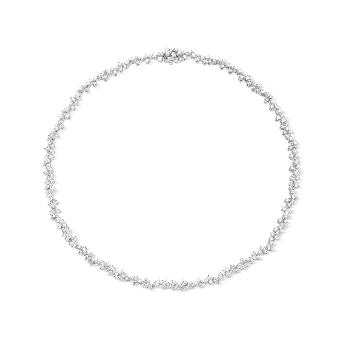 Damiani Mimosa Necklace 20111734, An 18k white gold necklace set with diamonds