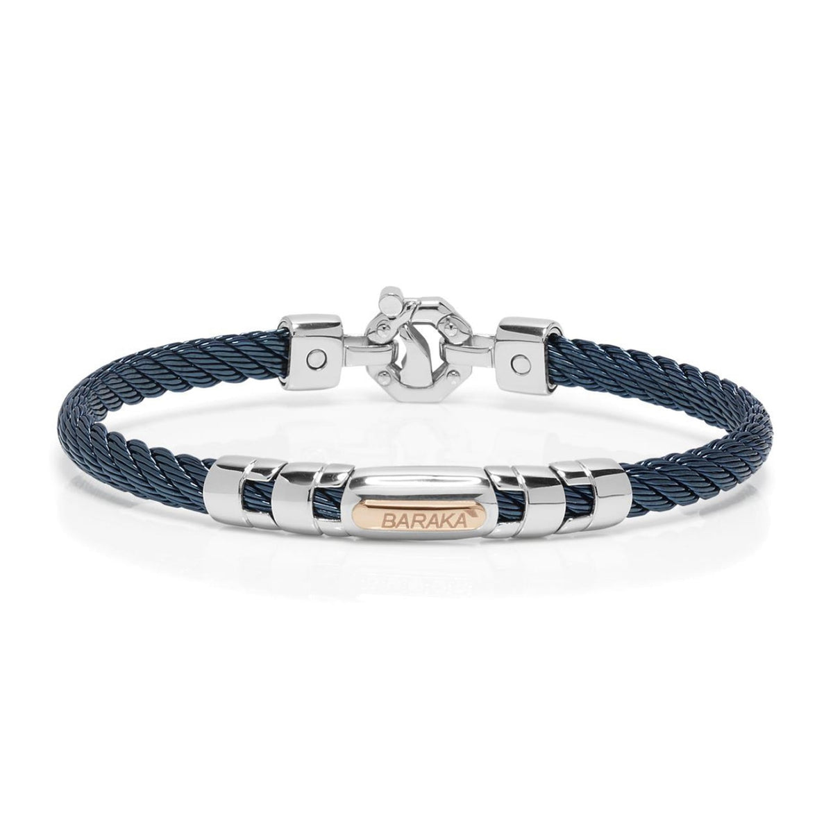 Baraka 316L Bracelet BR332031ROAC-02, a men's bracelet in rose gold and stainless steel set with diamonds