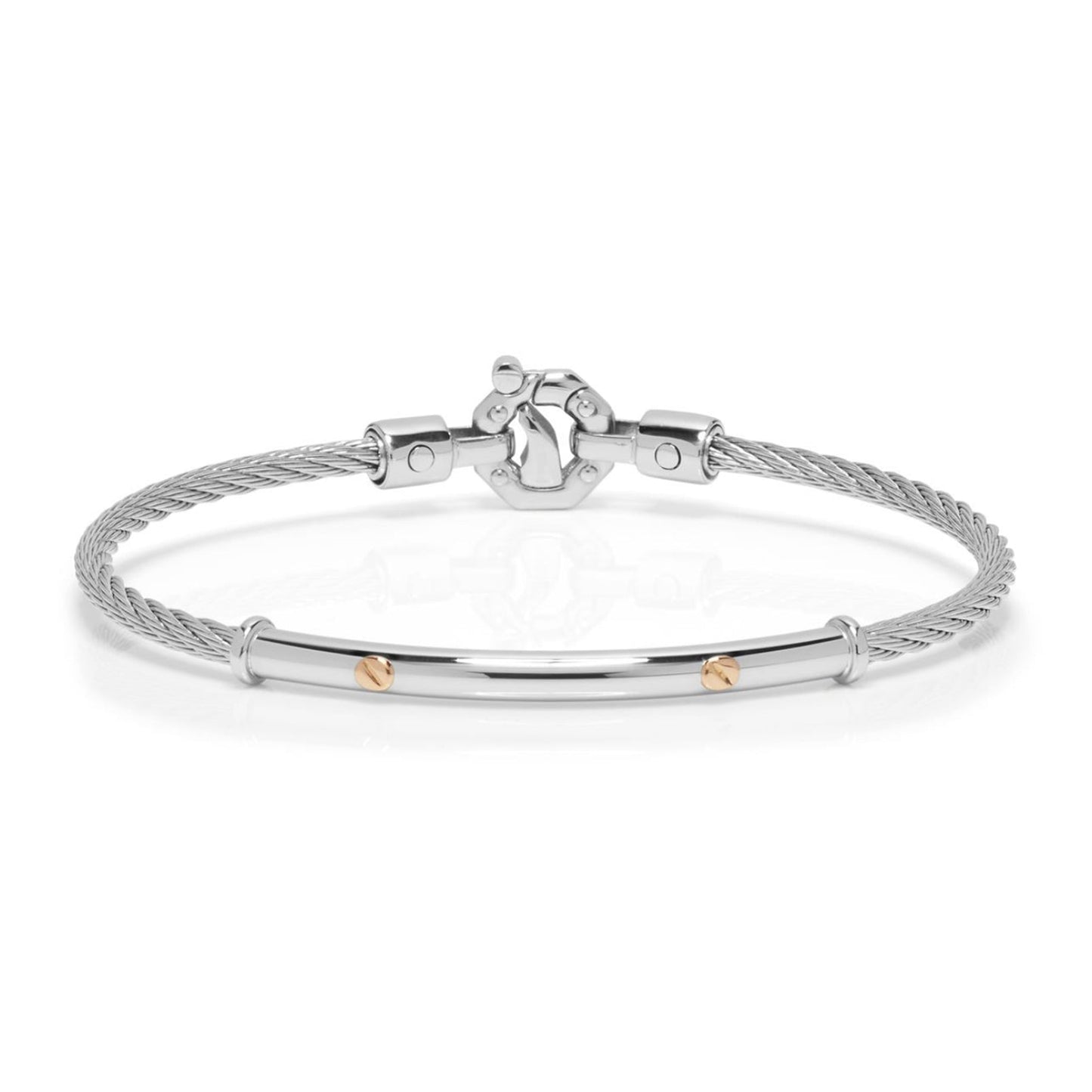 Baraka 316L Bracelet BR332231ROAC-02, a men's bracelet in rose gold and stainless steel set with diamonds