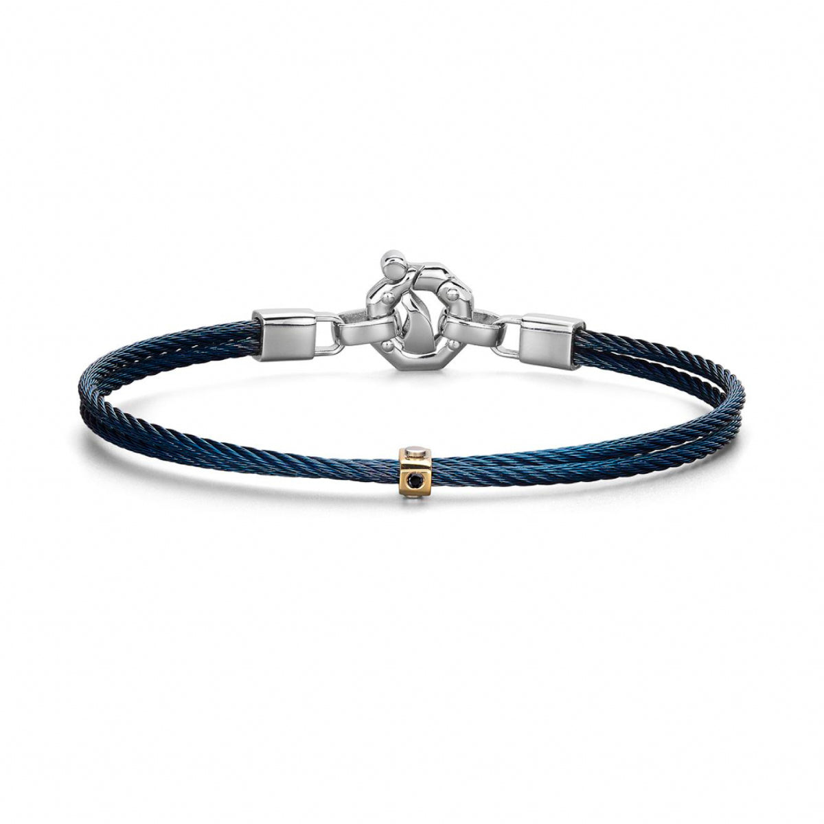 Baraka 316L Bracelet BR361061RODN, a men's bracelet in rose gold and stainless steel set with diamonds
