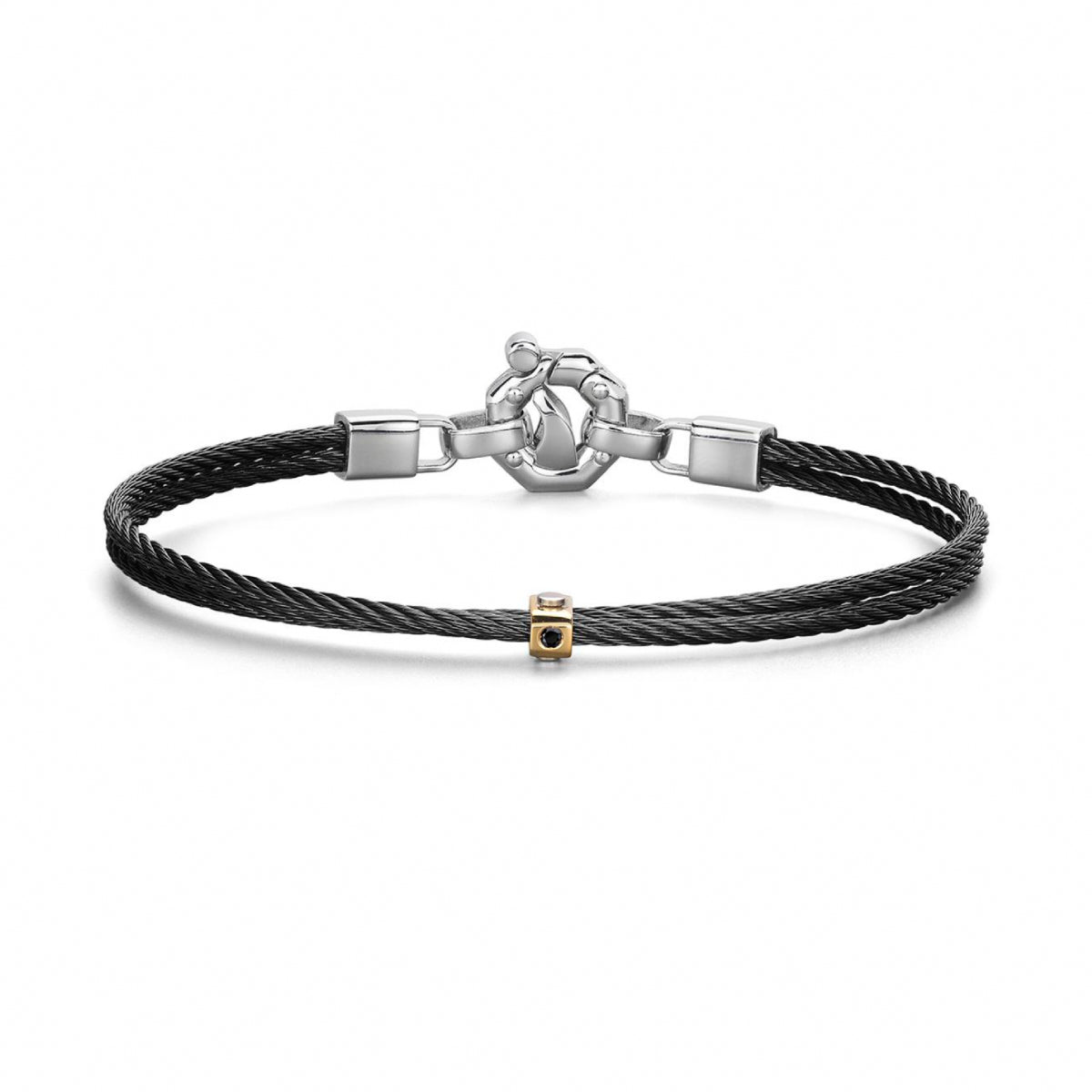 Baraka 316L Bracelet BR361071RODN, a men's bracelet in rose gold and stainless steel set with diamonds