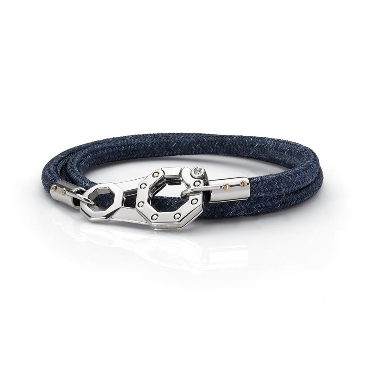 Baraka 8848 Bracelet BR271011ROAD-02, a men's bracelet in rose gold and stainless steel set with diamonds