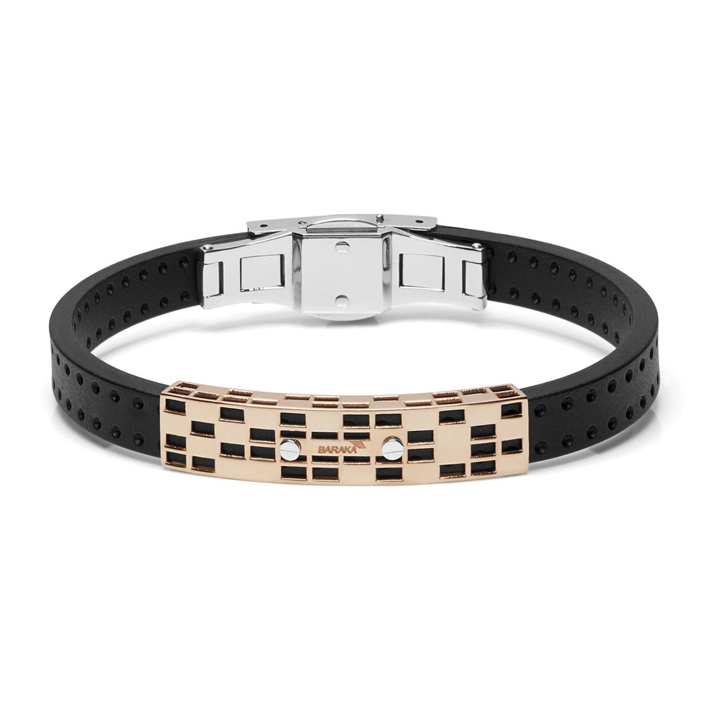 Baraka Cage Bracelet BR272081ROAC, a men's bracelet in rose gold and stainless steel