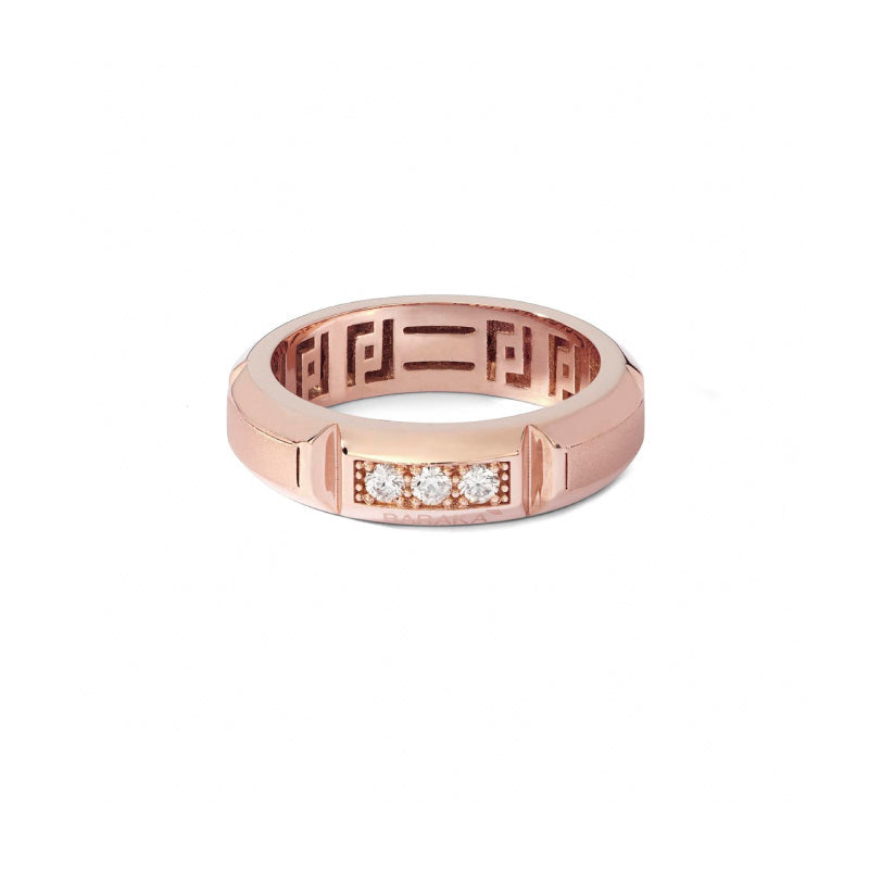 Baraka Diamonds Ring AN362101RODB, a men's ring in rose gold set with diamonds