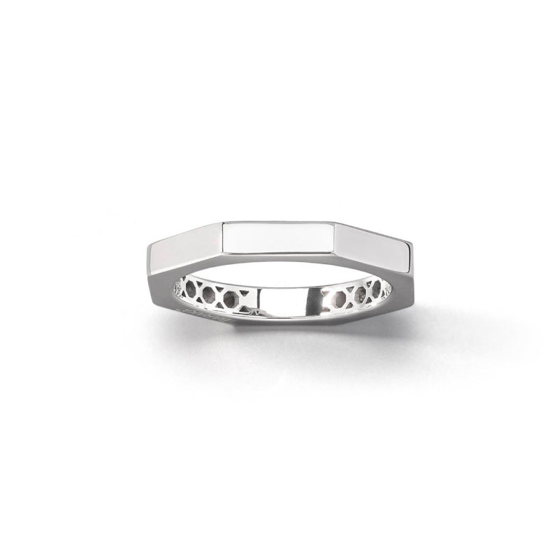 Baraka Diamonds Ring AN703109BILU, a men's ring in white gold