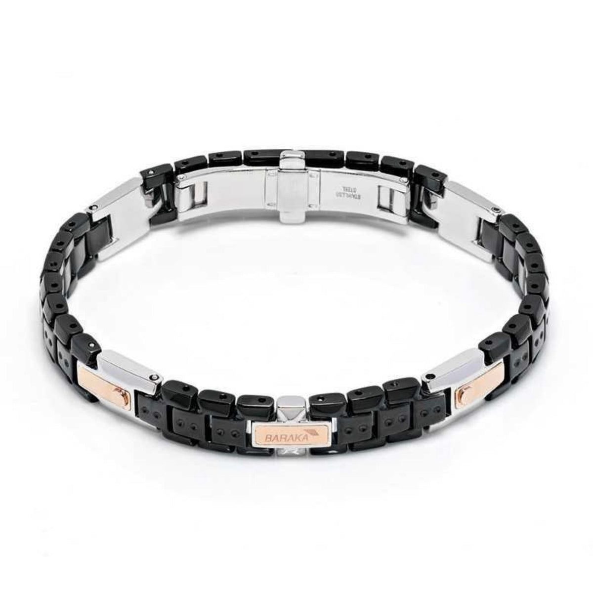 Baraka Kabala Bracelet BR214203ROGR, a men's bracelet in rose gold and stainless steel
