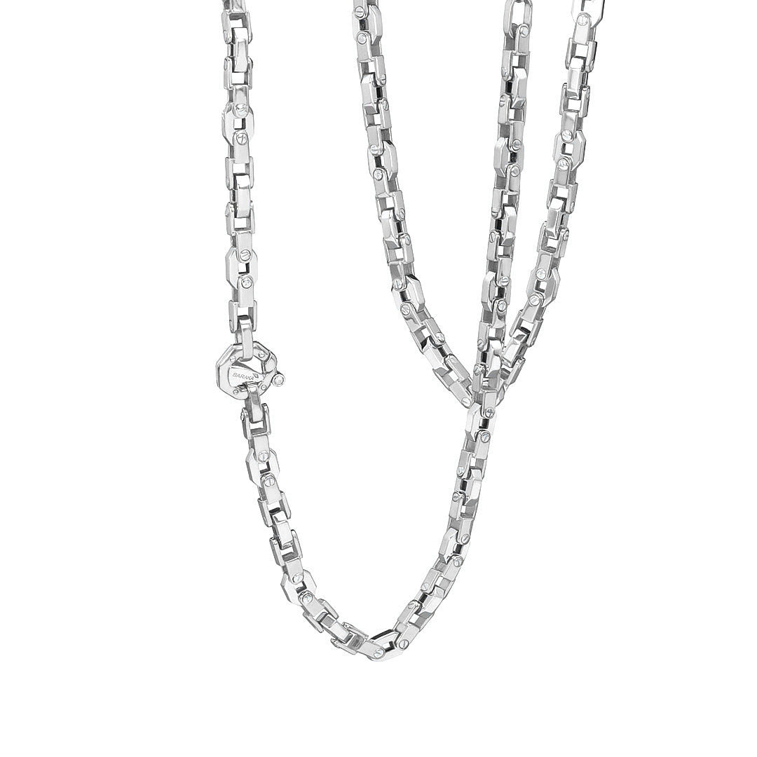 Baraka Kardano Chain GC352031BILU-02, a men's chain in white gold set with diamonds