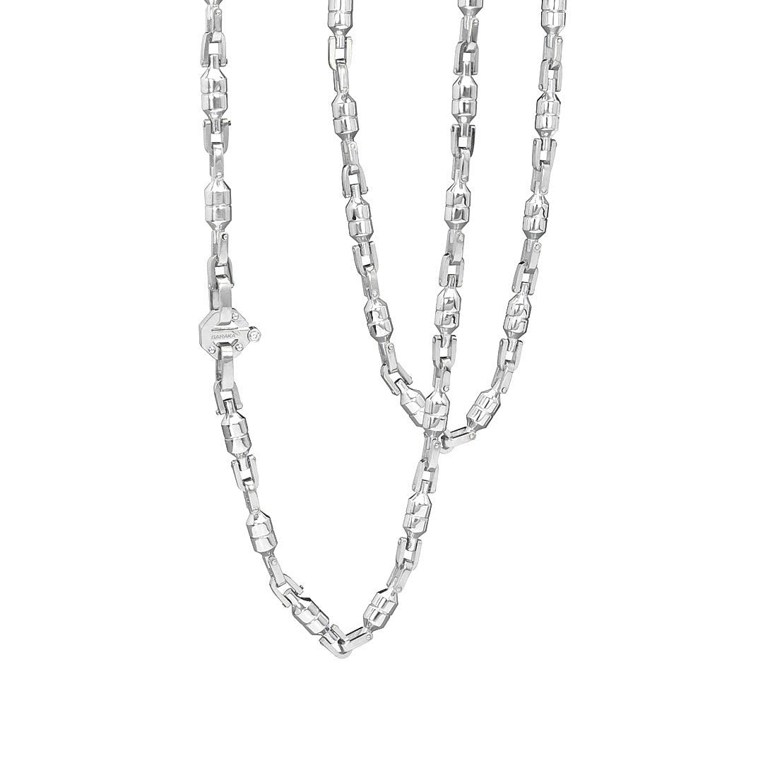 Baraka Kardano Chain GC352051BILU-02, a men's chain in white gold set with diamonds