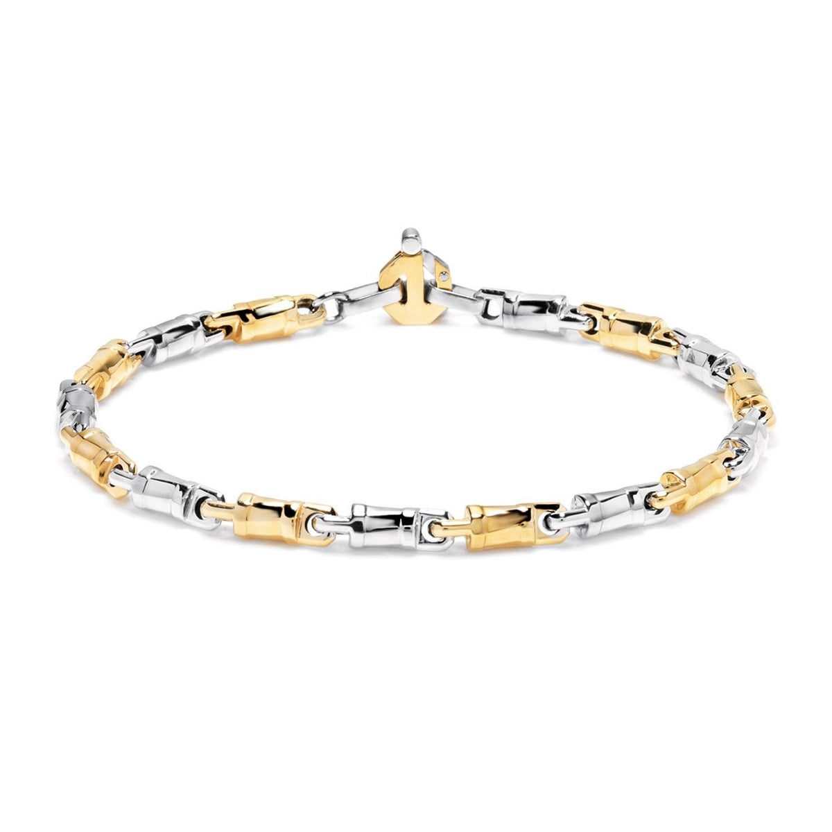 Baraka Nexus Bracelet BR245071GBDB-02, a men's bracelet in white and yellow gold set with diamonds