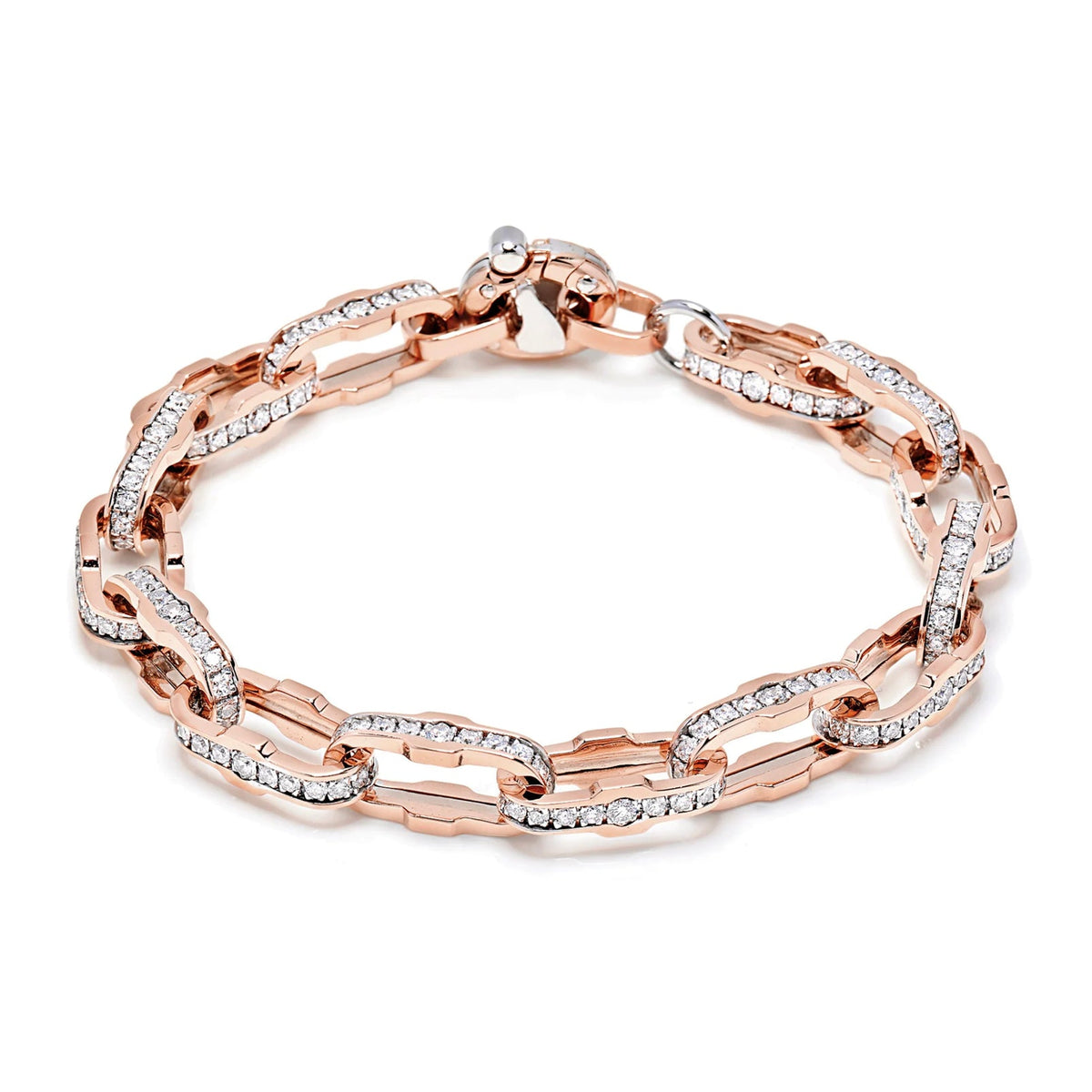 Baraka Prive Bracelet BR215091RBLU, a men's bracelet in rose and white gold set with diamonds
