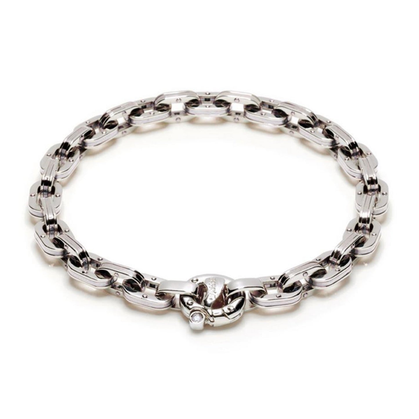 Baraka Ritmika Bracelet BR209811BILU-02, a men's bracelet in white gold set with diamonds