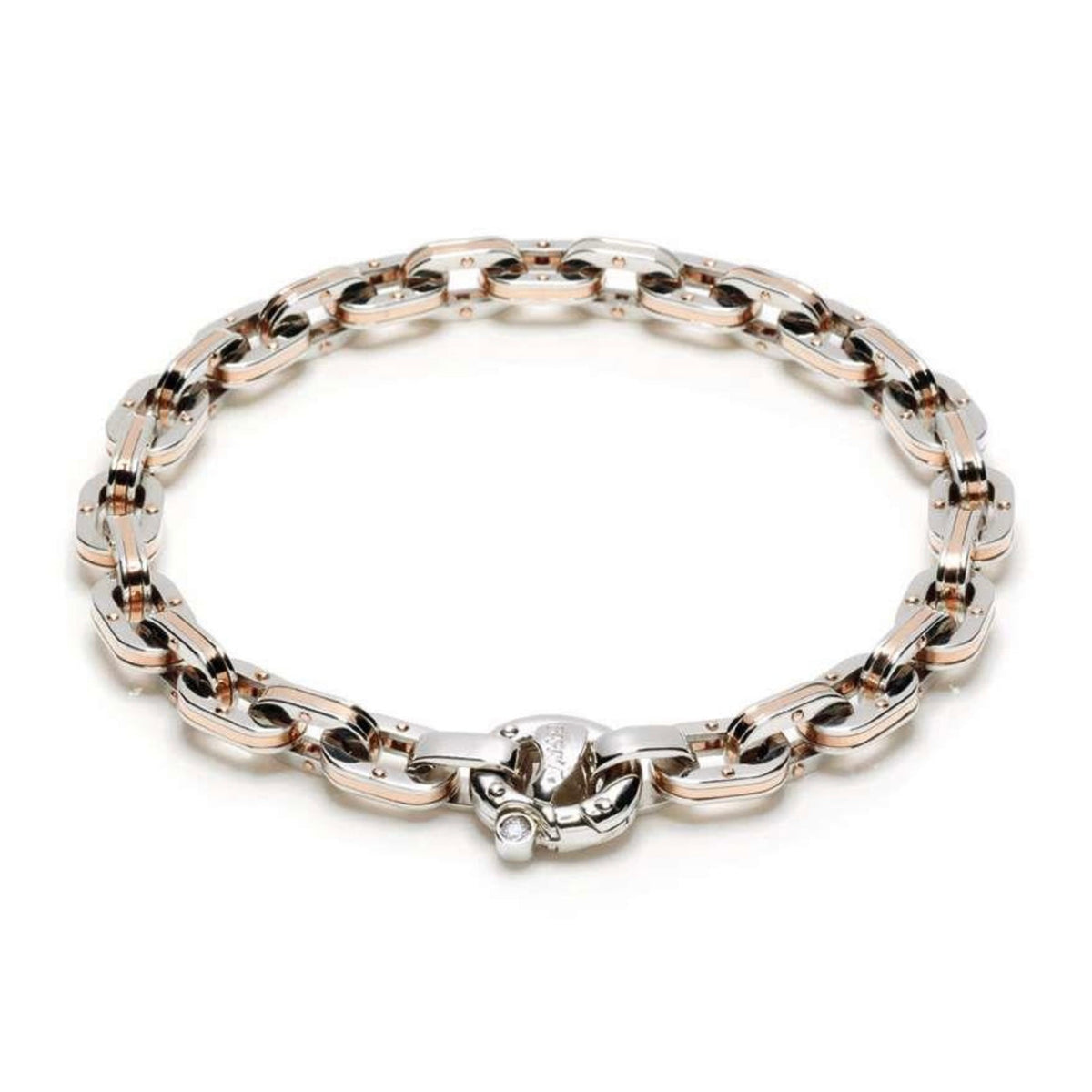 Baraka Ritmika Bracelet BR209811BRLU-02, a men's bracelet in rose and white gold set with diamonds