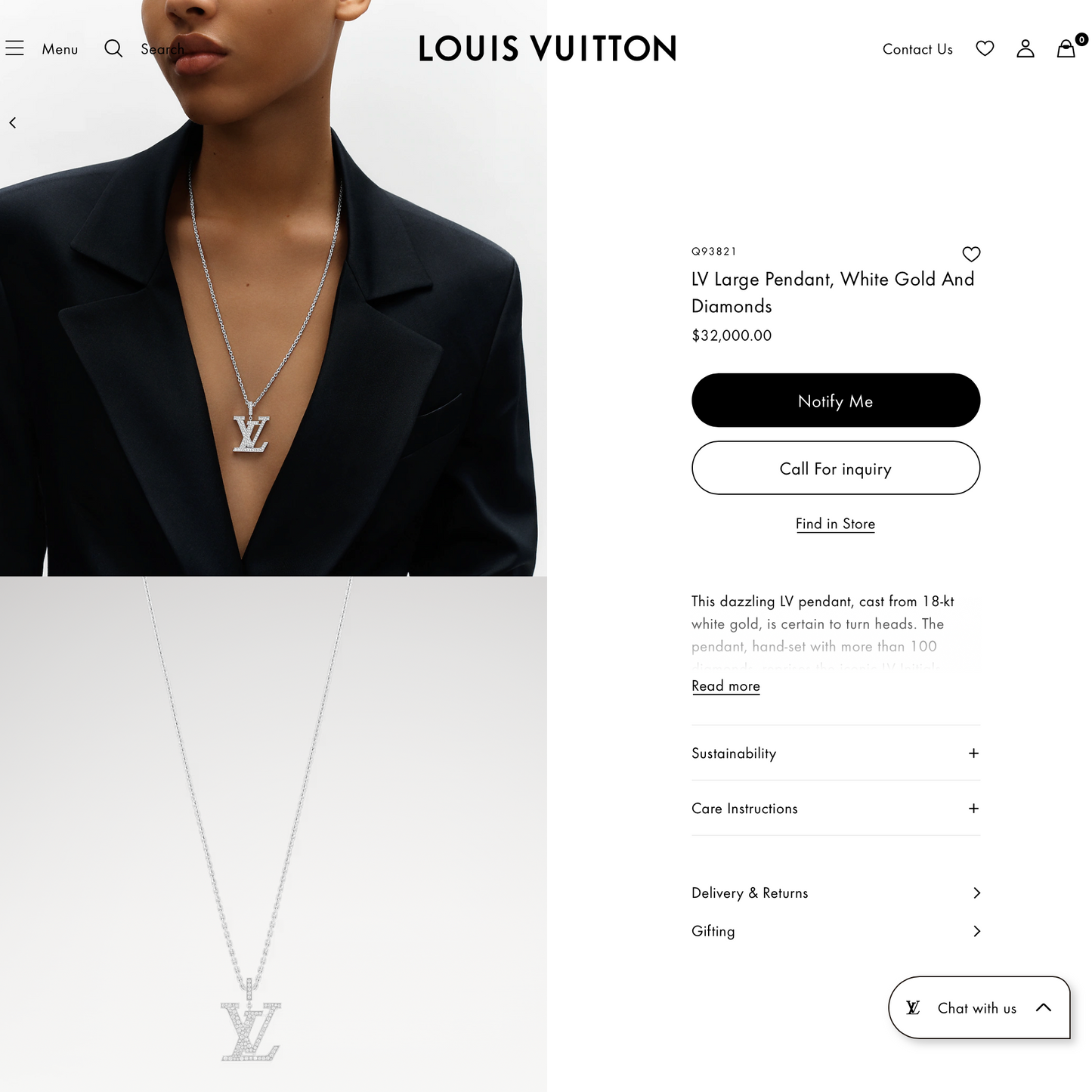 Louis Vuitton Large Pendant Q93821 Pre-Owned