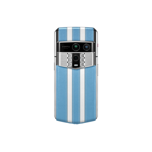 VERTU AGENT Q PHONE WORLD CUP 2026 ARGENTINA CALFSKIN, calf leather case, back and front view