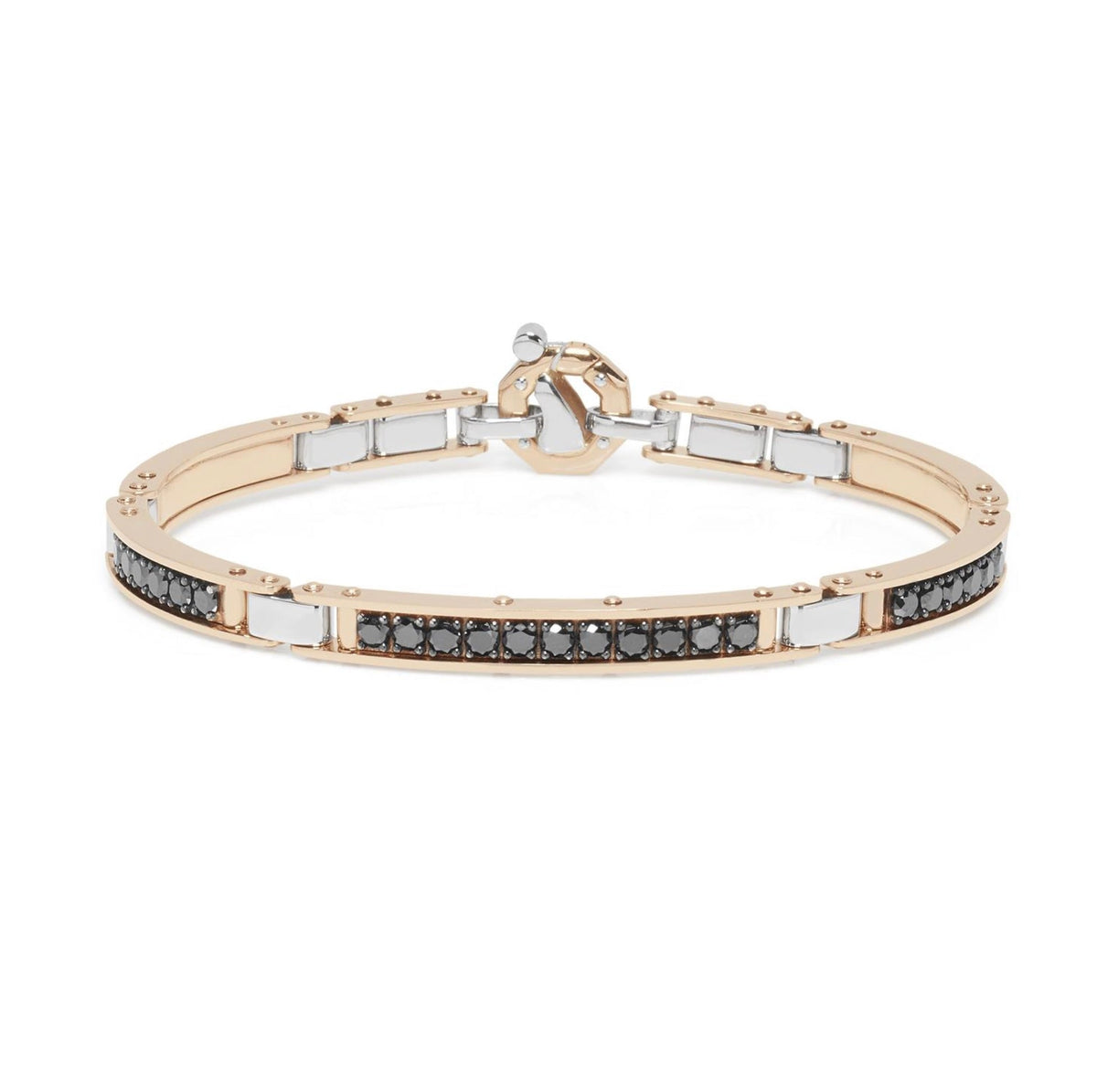 Baraka Diamonds Bracelet BR314601BRDN-247, a men's bracelet in rose and white gold set with diamonds