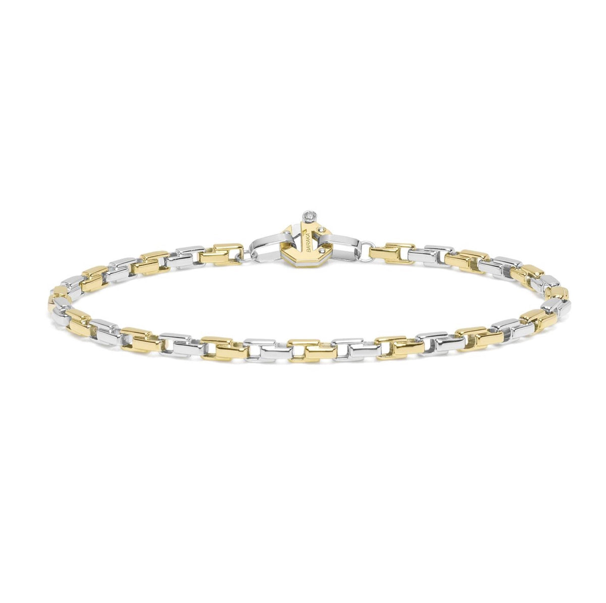 Baraka Nexus Bracelet BR314011BGLU-02, a men's bracelet in white and yellow gold set with diamonds