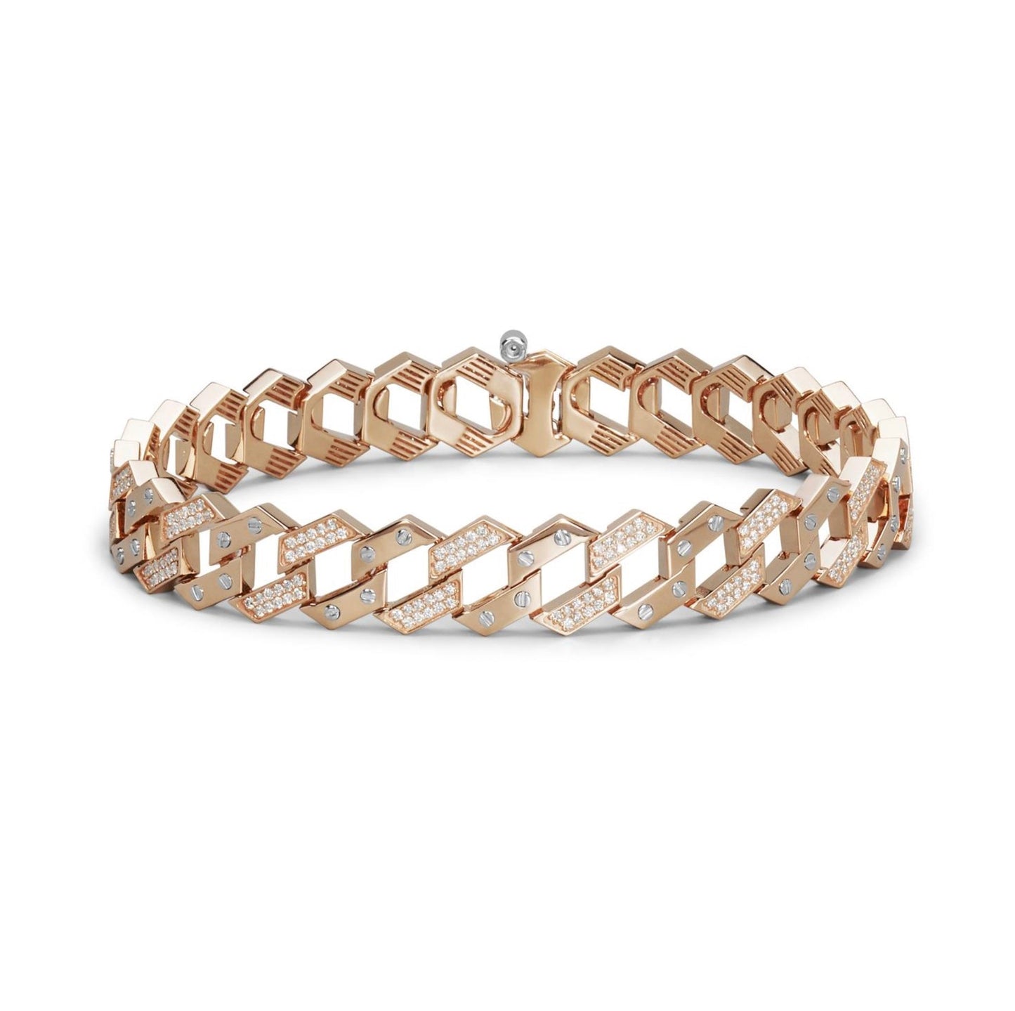 Baraka Ritmika Bracelet BR324011RBDB, a men's bracelet in rose and white gold set with diamonds