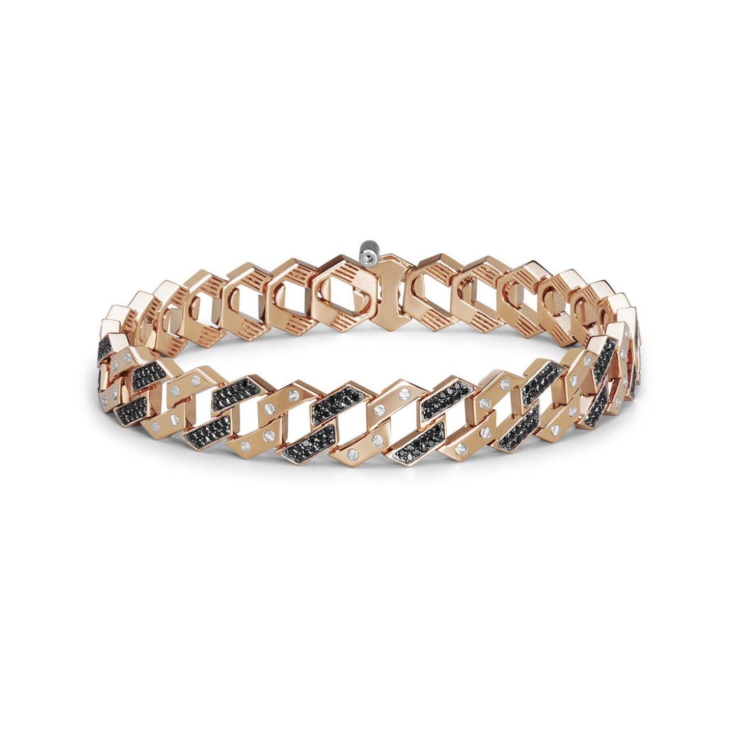 Baraka Ritmika Bracelet BR324011RBDN, a men's bracelet in rose and white gold set with diamonds