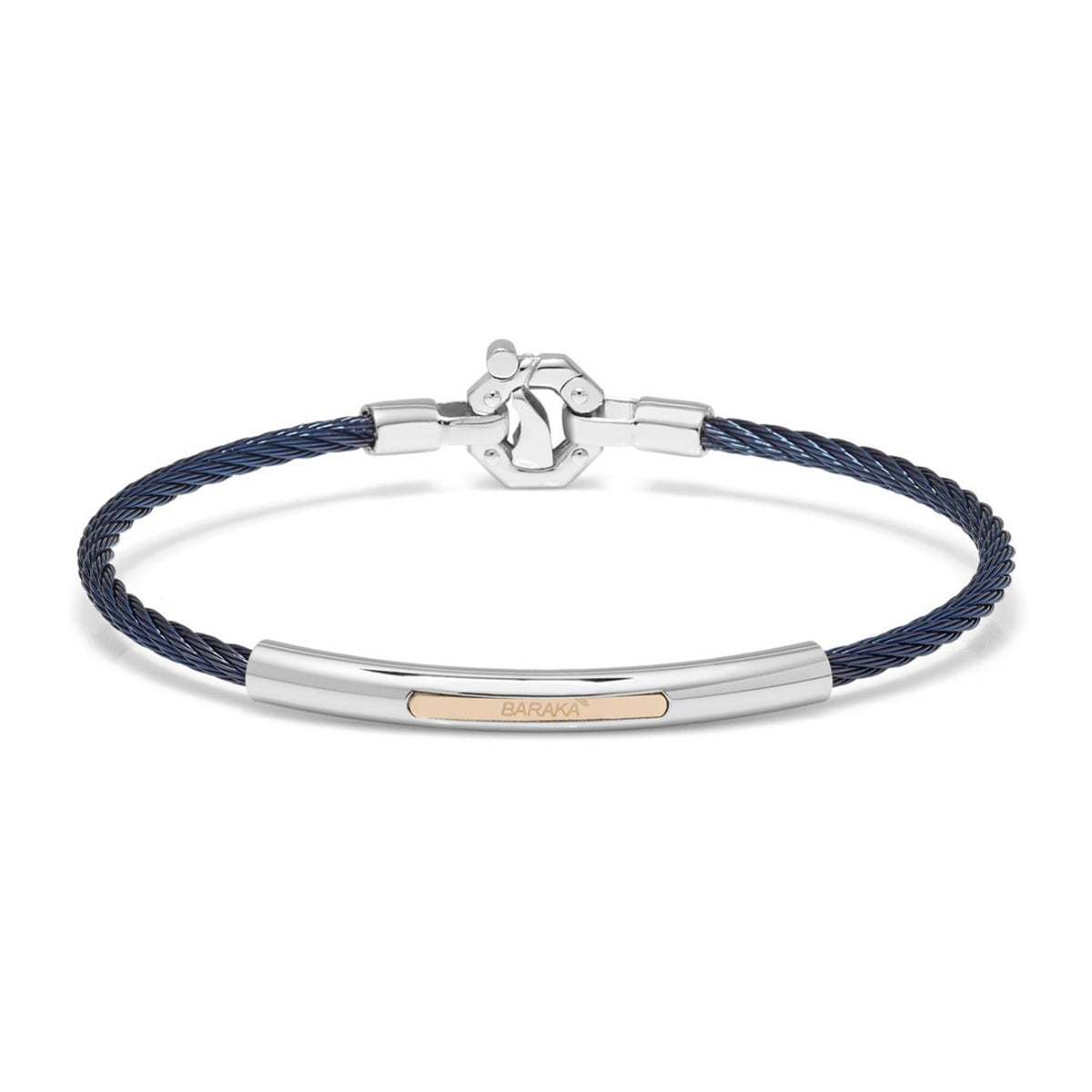 Baraka 316L Bracelet BR312101ROAC-02, a men's bracelet in rose gold and stainless steel set with diamonds