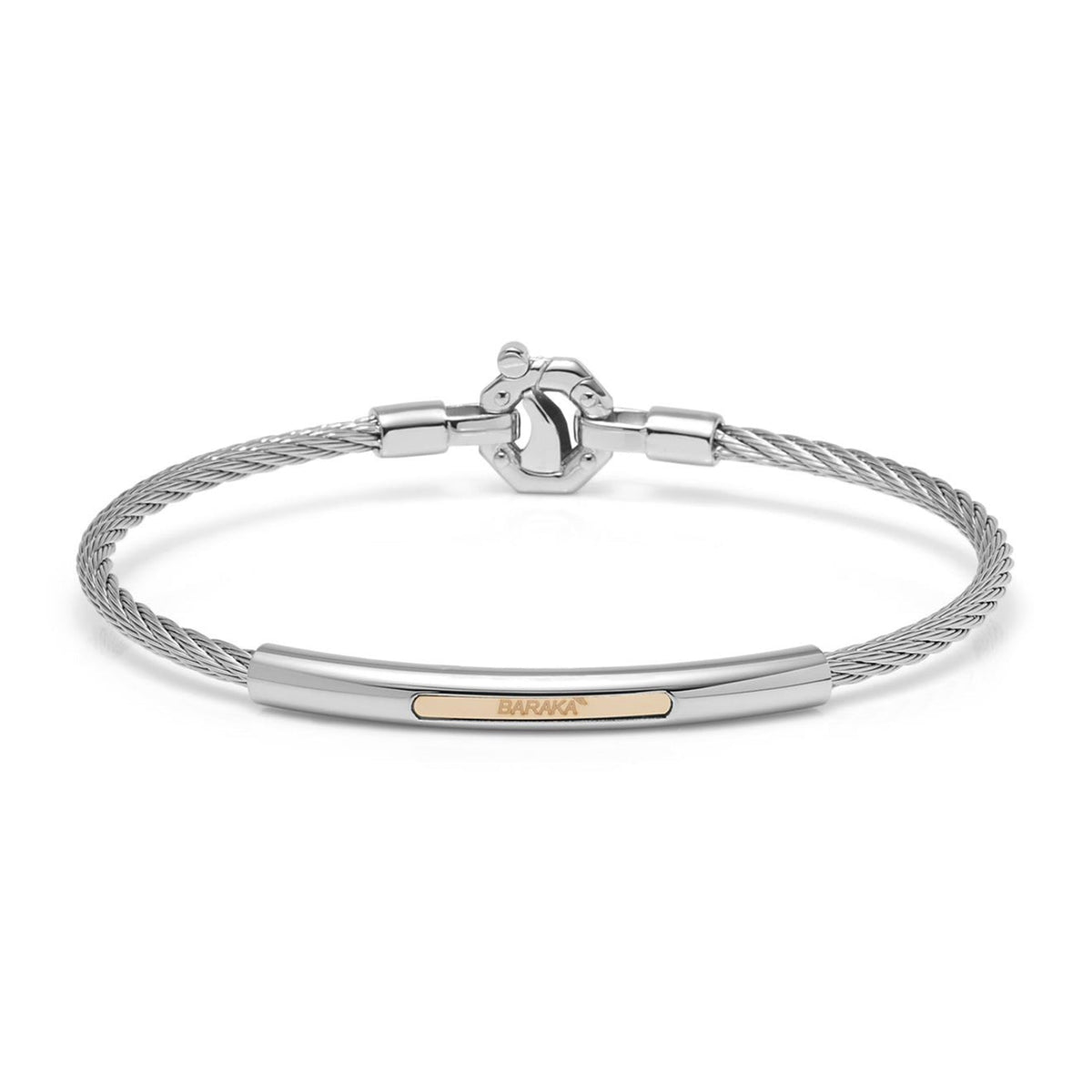 Baraka 316L Bracelet BR312121ROAC-02, a men's bracelet in rose gold and stainless steel set with diamonds