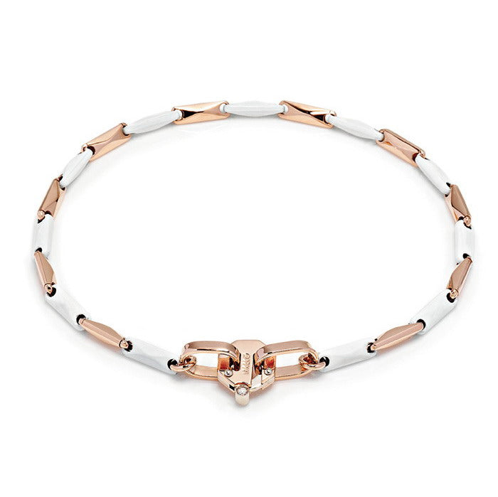 Baraka Cyborg Ceramic Bracelet BR221101ROCB-02, a men's bracelet in rose gold and black ceramic set with diamonds
