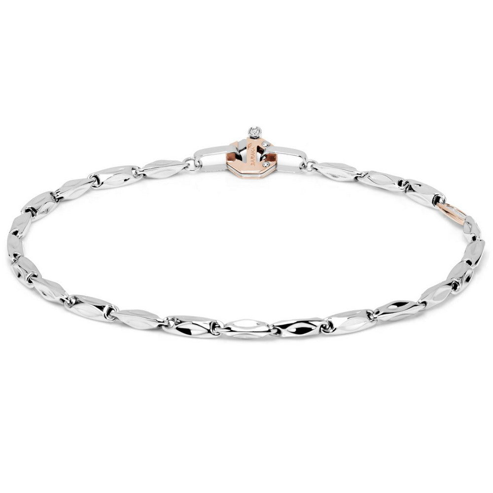 Baraka Nexus Bracelet BR221951BIDB-02, a men's bracelet in rose and white gold set with diamonds