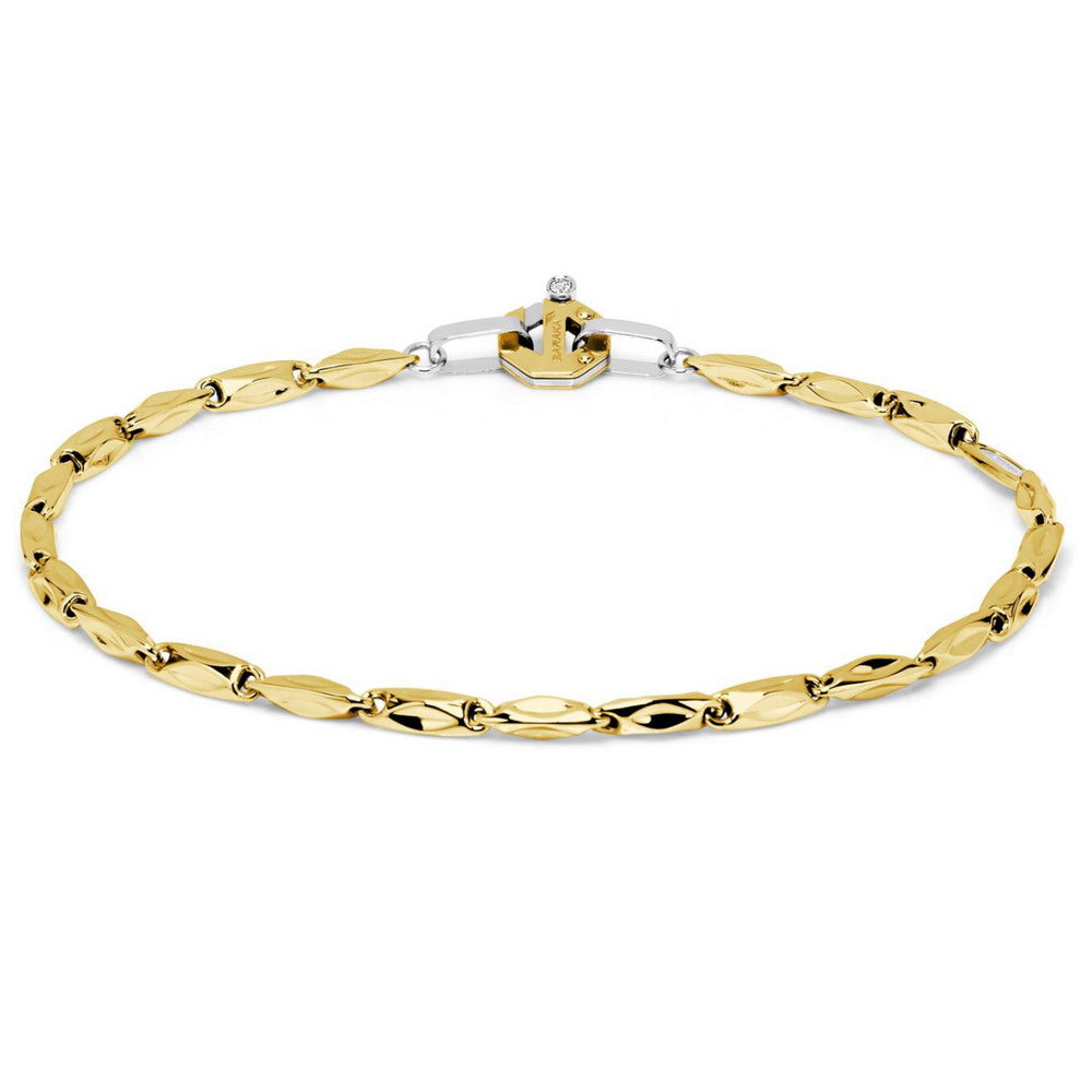 Baraka Nexus Bracelet BR221951GIDB-02, a men's bracelet in white and yellow gold set with diamonds