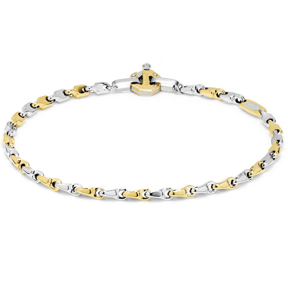 Baraka Nexus Bracelet BR241001GBAU-02, a men's bracelet in white and yellow gold set with diamonds