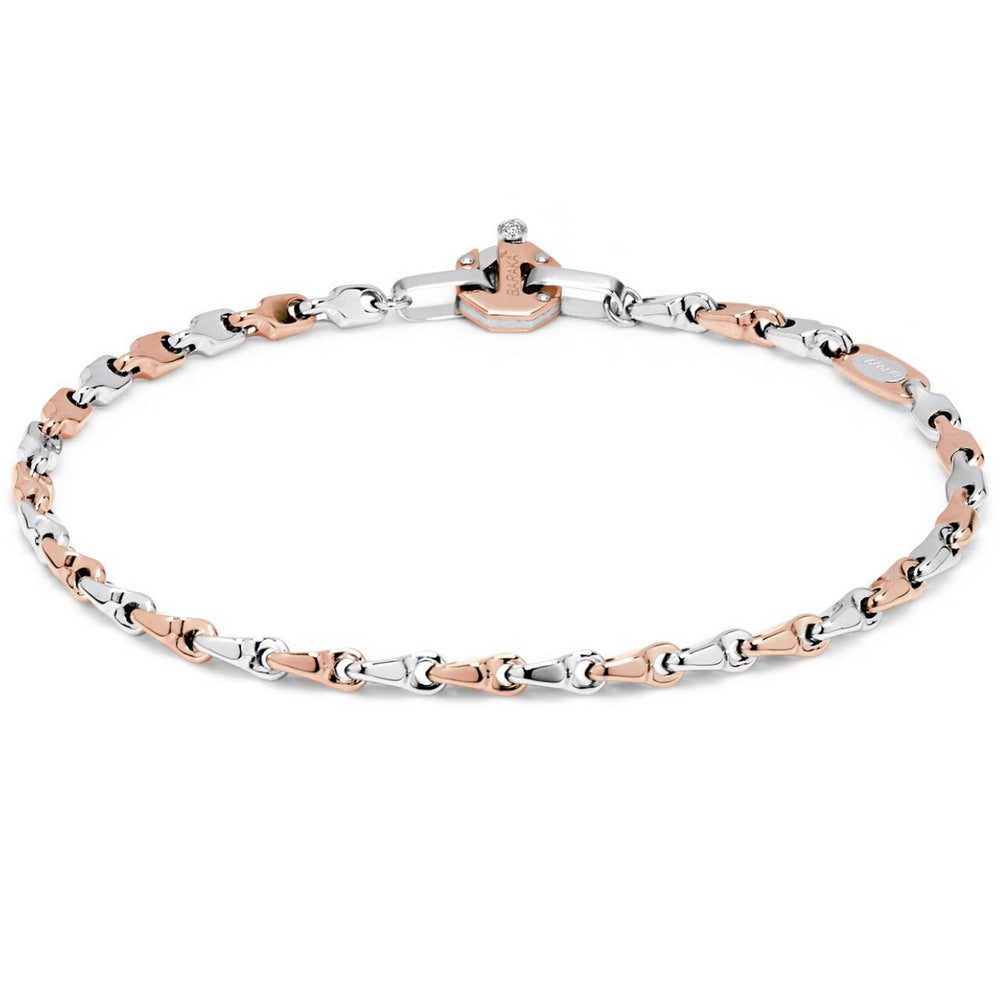 Baraka Nexus Bracelet BR241001RBAU-02, a men's bracelet in rose and white gold set with diamonds