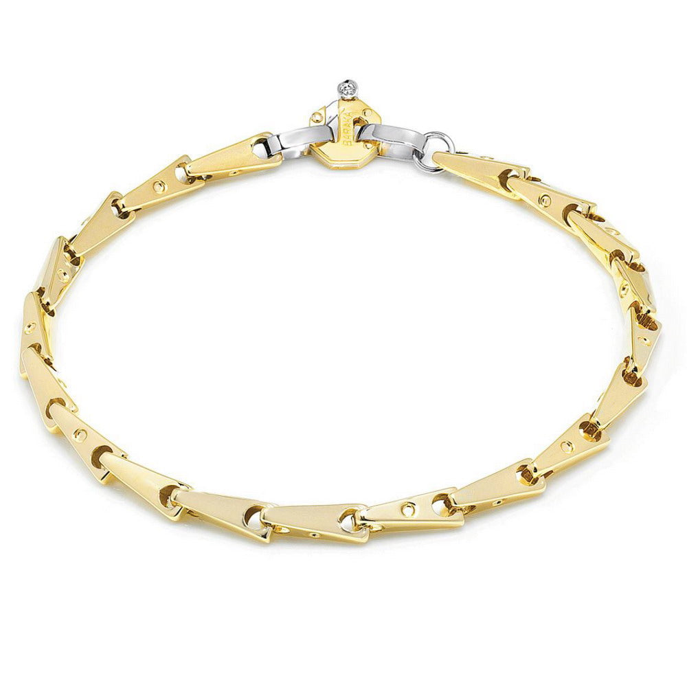 Baraka Nexus Bracelet BR241041GIAU-02, a men's bracelet in white and yellow gold set with diamonds