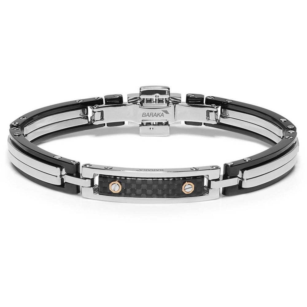 Baraka Fiber Bracelet BR283031ROAD, a men's bracelet in rose gold and carbon fibre
