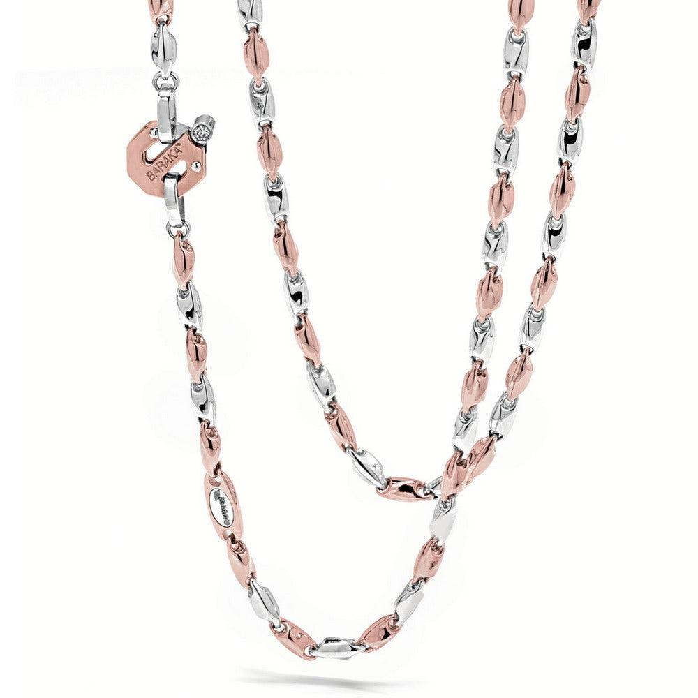 Baraka Nexus Chain GC221941RBDB-02, a men's chain in rose and white gold set with diamonds