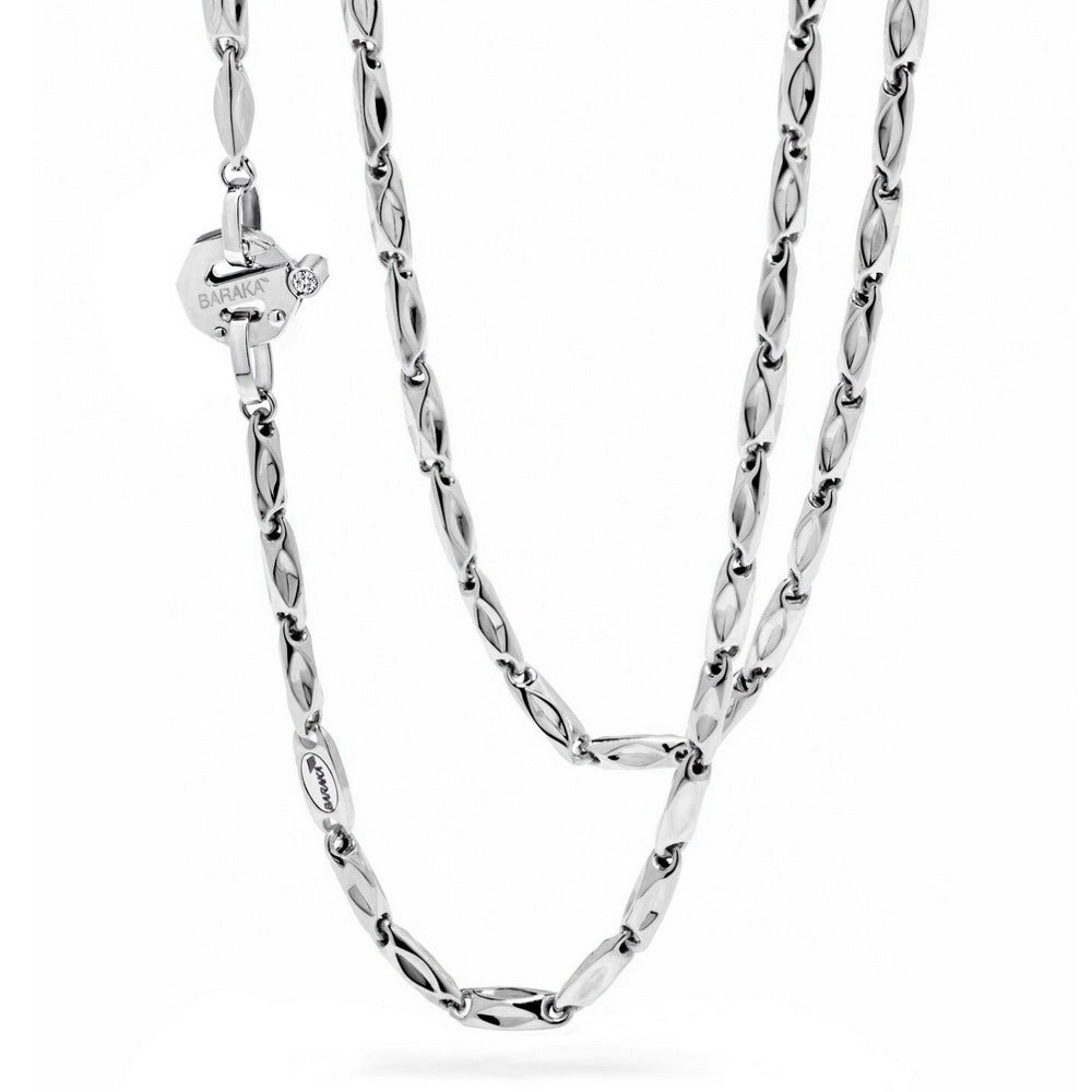 Baraka Nexus Chain GC221951BILU-02, a men's chain in white gold set with diamonds