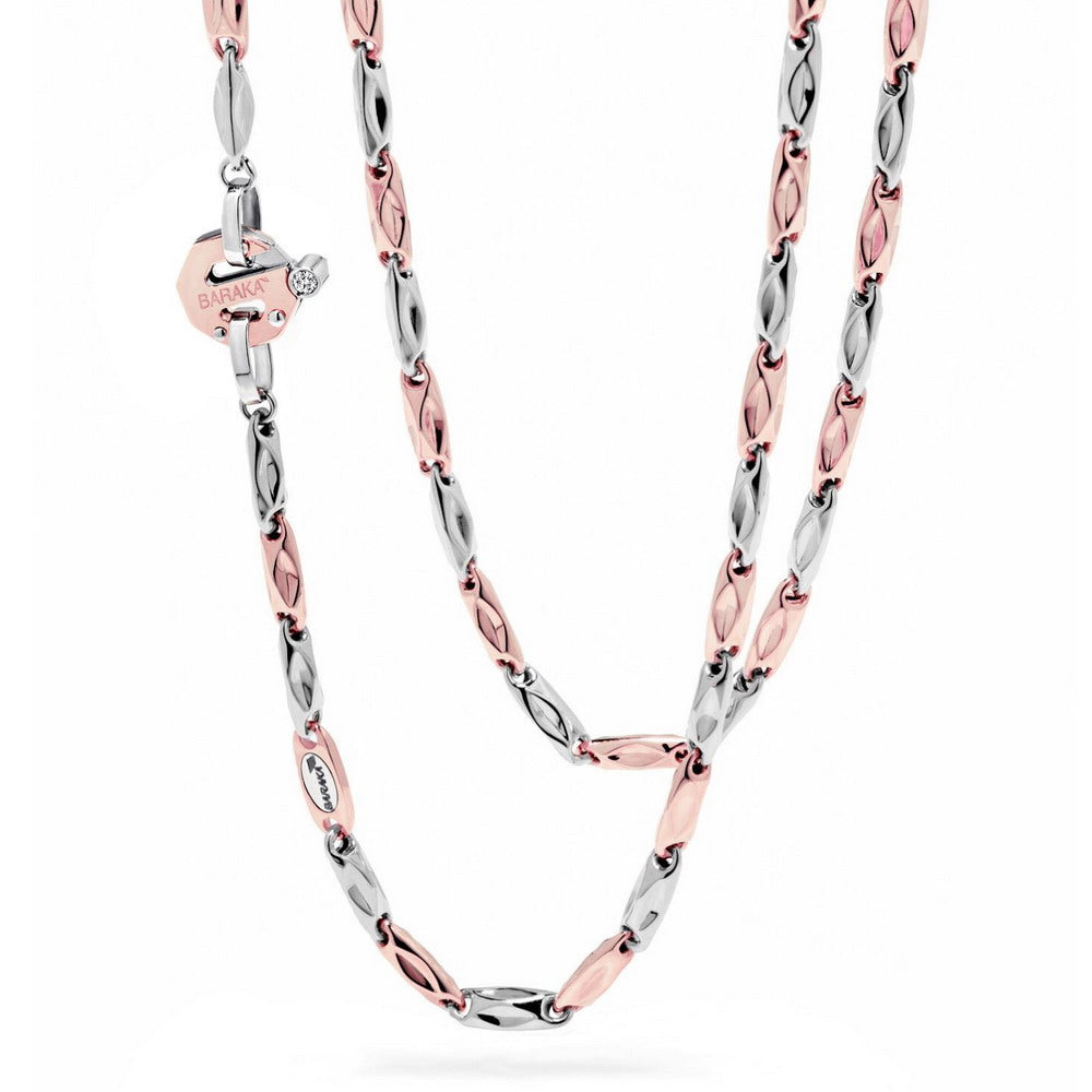 Baraka Nexus Chain GC221951RBDB-02, a men's chain in rose and white gold set with diamonds