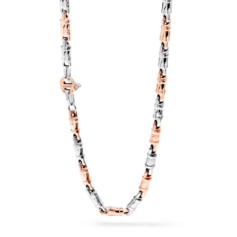 Baraka Nexus Chain GC245071BRDB-02, a men's chain in rose and white gold set with diamonds