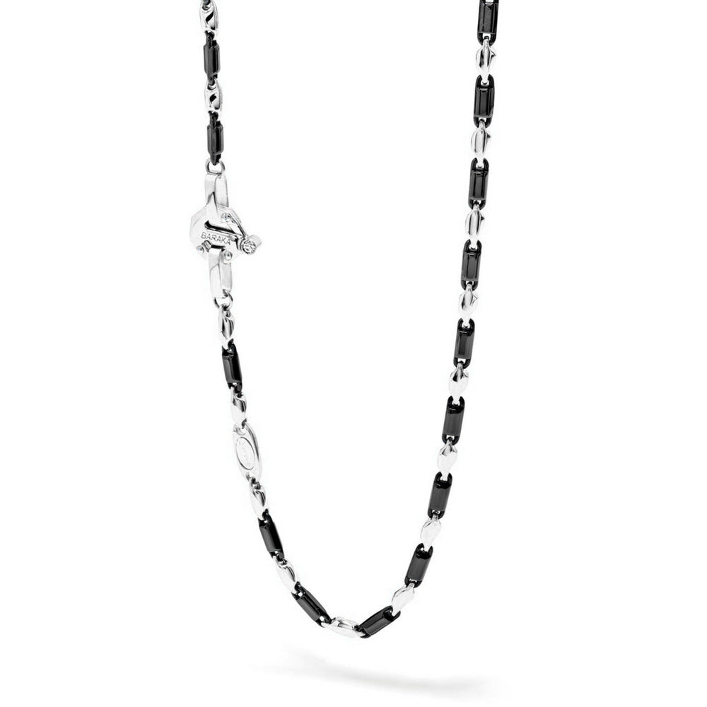 Baraka Cyborg Ceramic Chain GC245121BOCN-02, a men's chain in white gold and black ceramic set with diamonds