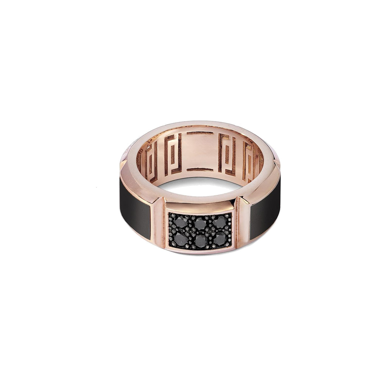 Baraka Diamonds Ring AN362011RODN, a men's ring in rose gold set with diamonds