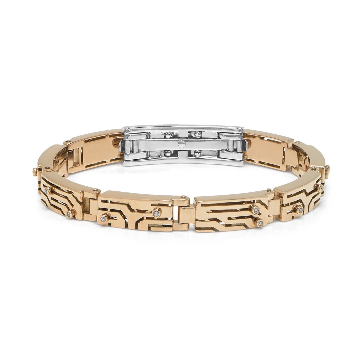 Baraka Labyrinth Bracelet BR281251RODB, a men's bracelet in rose gold set with diamonds