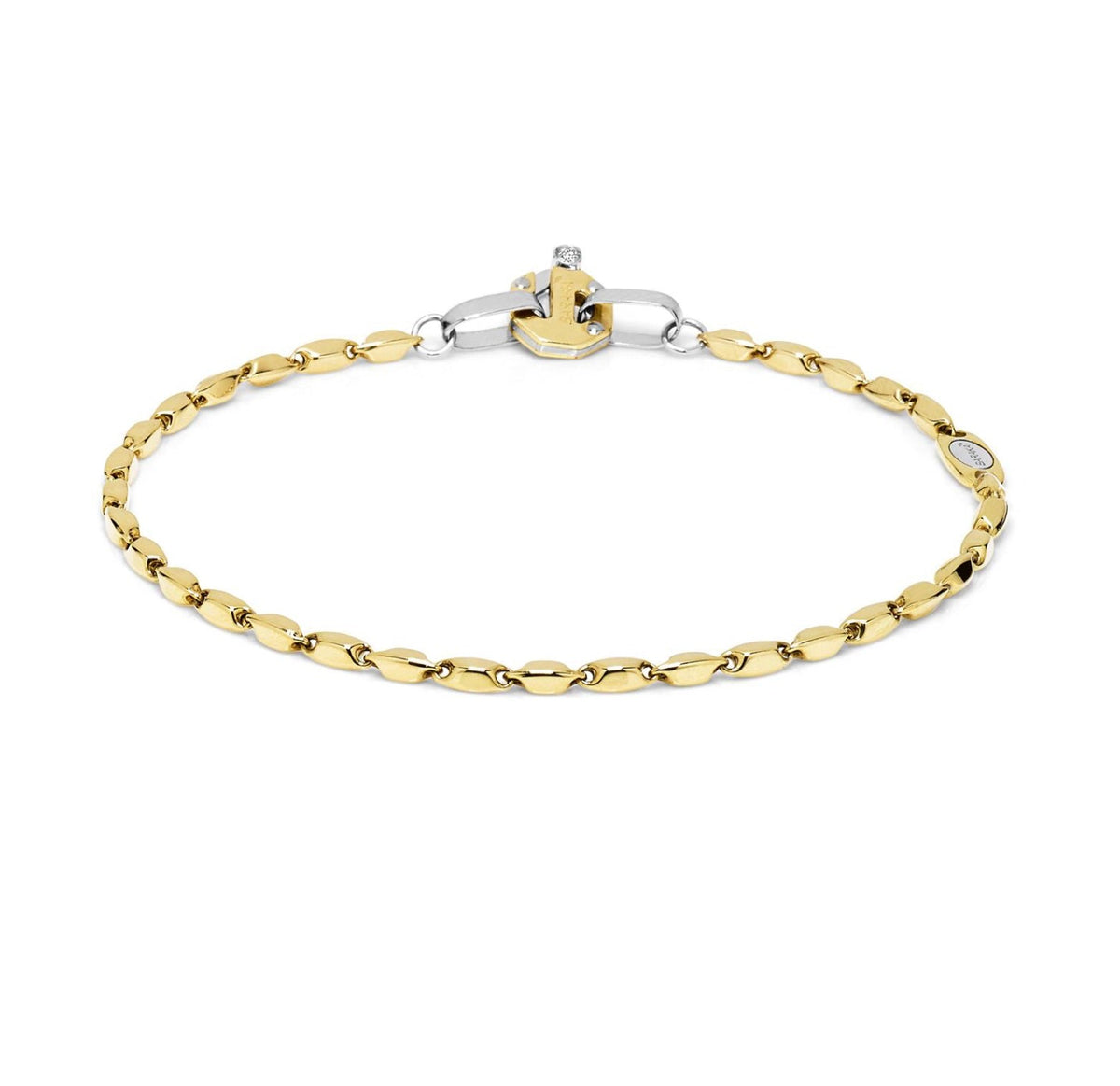 Baraka Nexus Bracelet BR221721GIDB-02, a men's bracelet in white and yellow gold set with diamonds